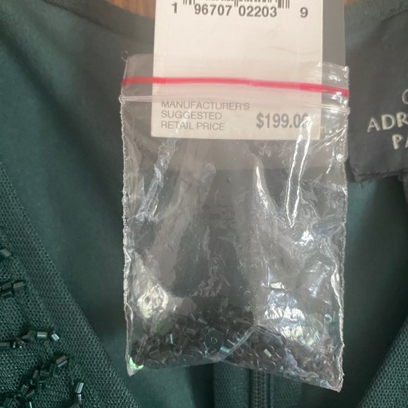 Beaded Long Gown with Flutter Sleeves in Emerald - Mother of the Bride Dress - Picture 6 of 6